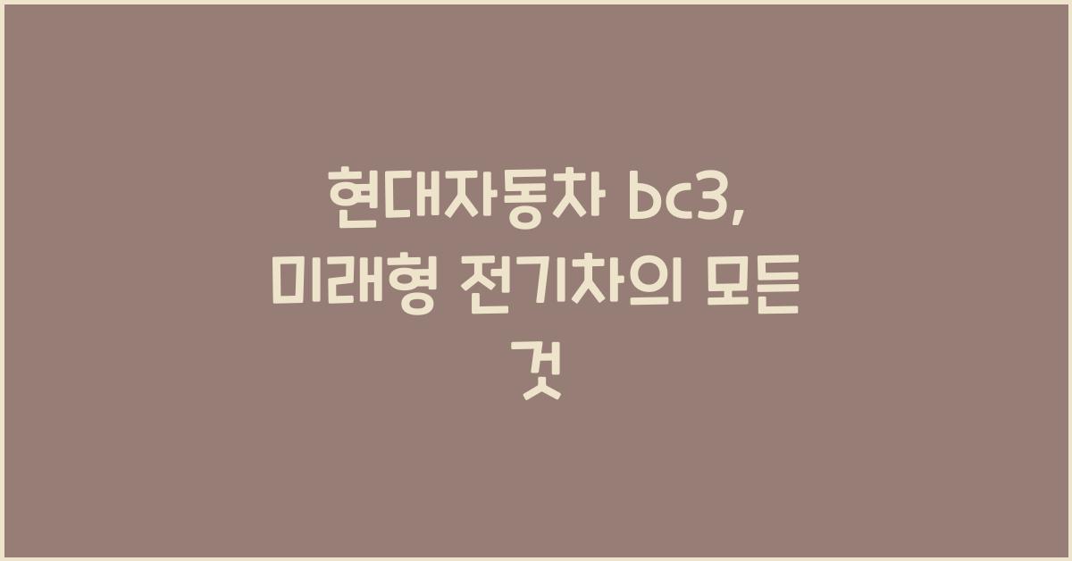 현대자동차 bc3