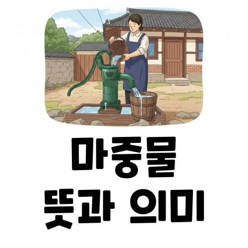 마중물 뜻, 펌프 속 한 바가지 물에 담긴 인생의 지혜