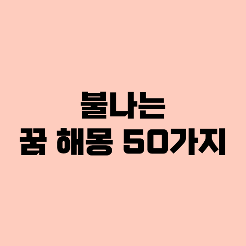불나는꿈