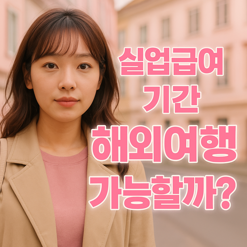 실업급여 수급기간중 해외여행 가능할까? 딱 정리했습니다
