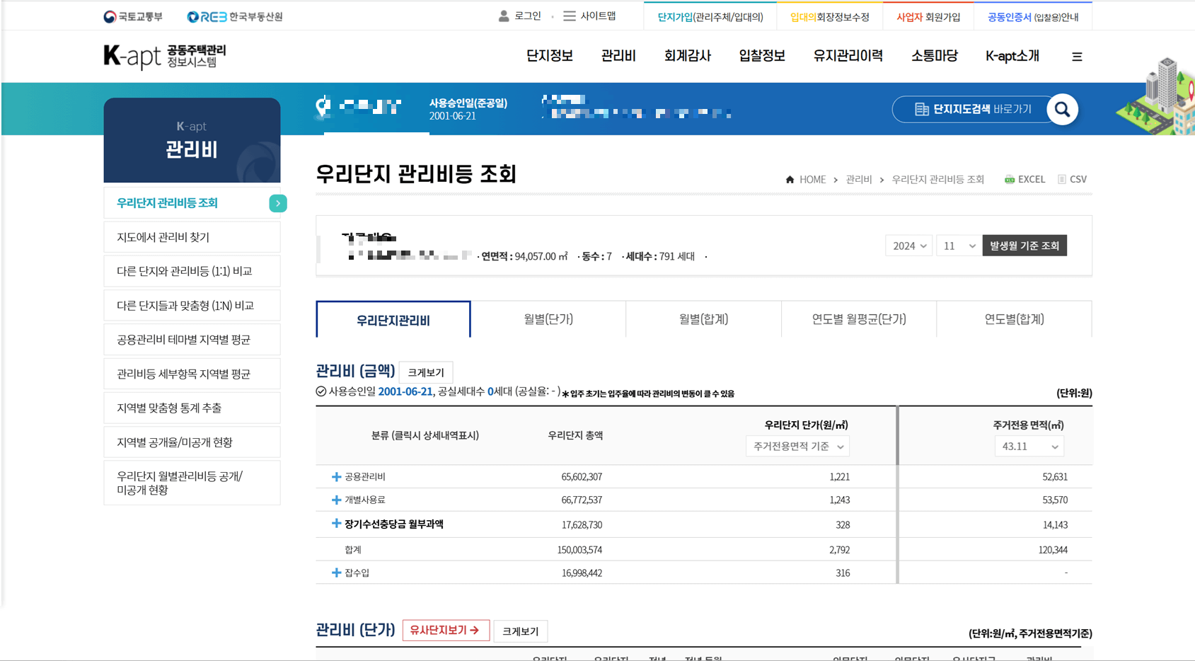 아파트 관리비 조회 방법(K-apt, 아파트아이)