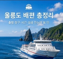 2026 울릉도 배편 예약 바로가기｜시간표&middot;요금&middot;예약방법 총정리