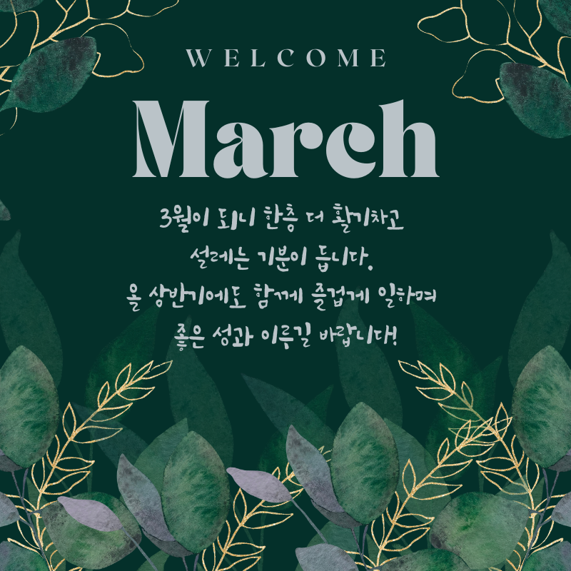 3월 인사말 문구 이미지 모음집
