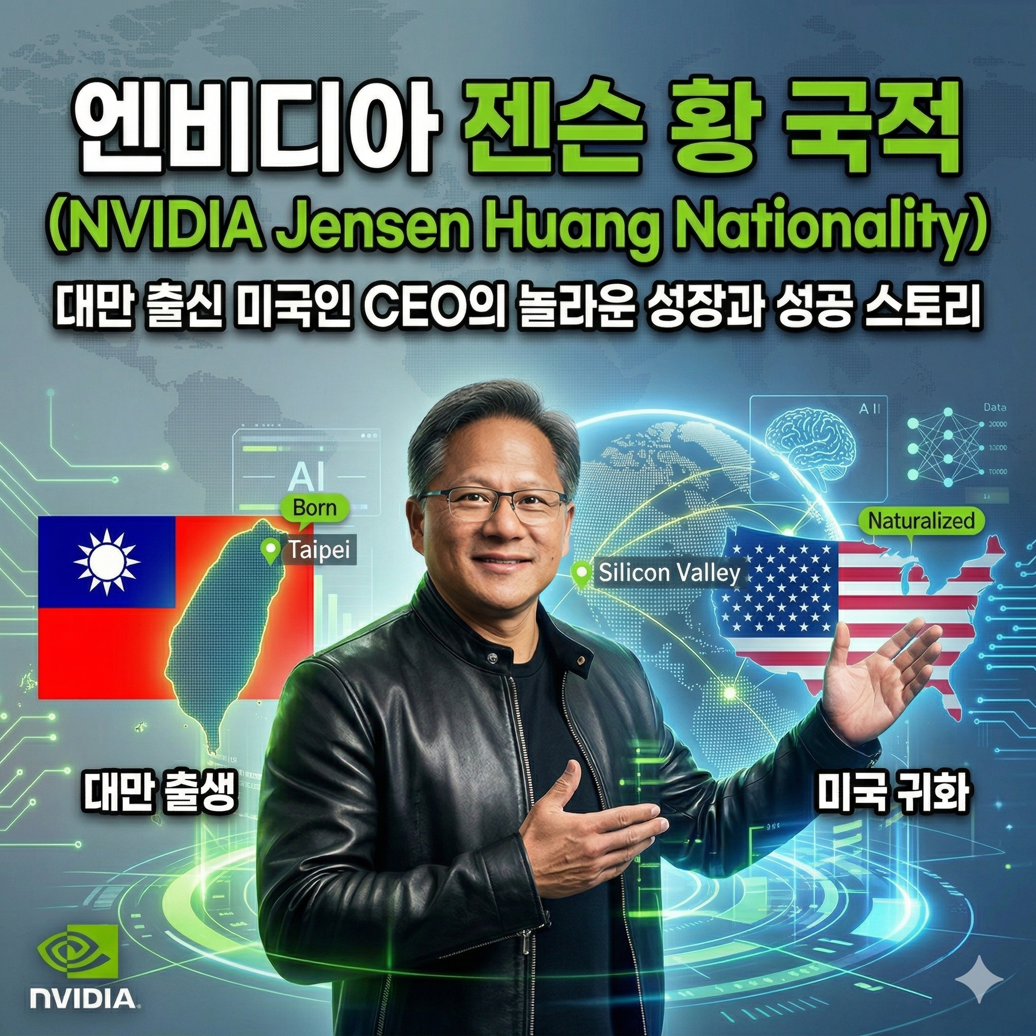 엔비디아 젠슨 황 국적 및 성장 배경: 대만에서 실리콘밸리의 거인이 되기까지