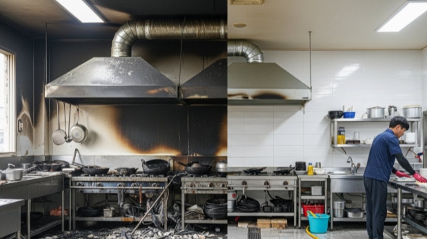 구례 화재청소 후 복구중