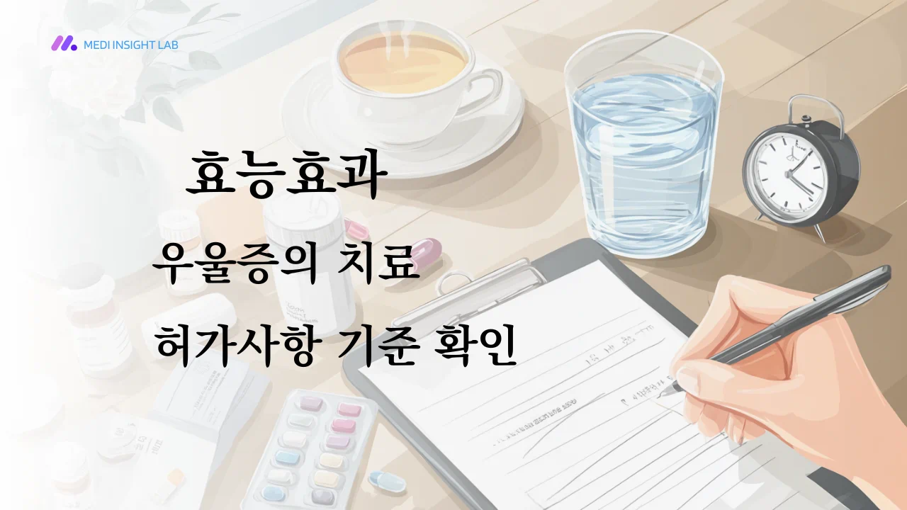 심사평가원 공개자료에서는 웰정의 효능효과를 우울증의 치료로 안내하고 있습니다