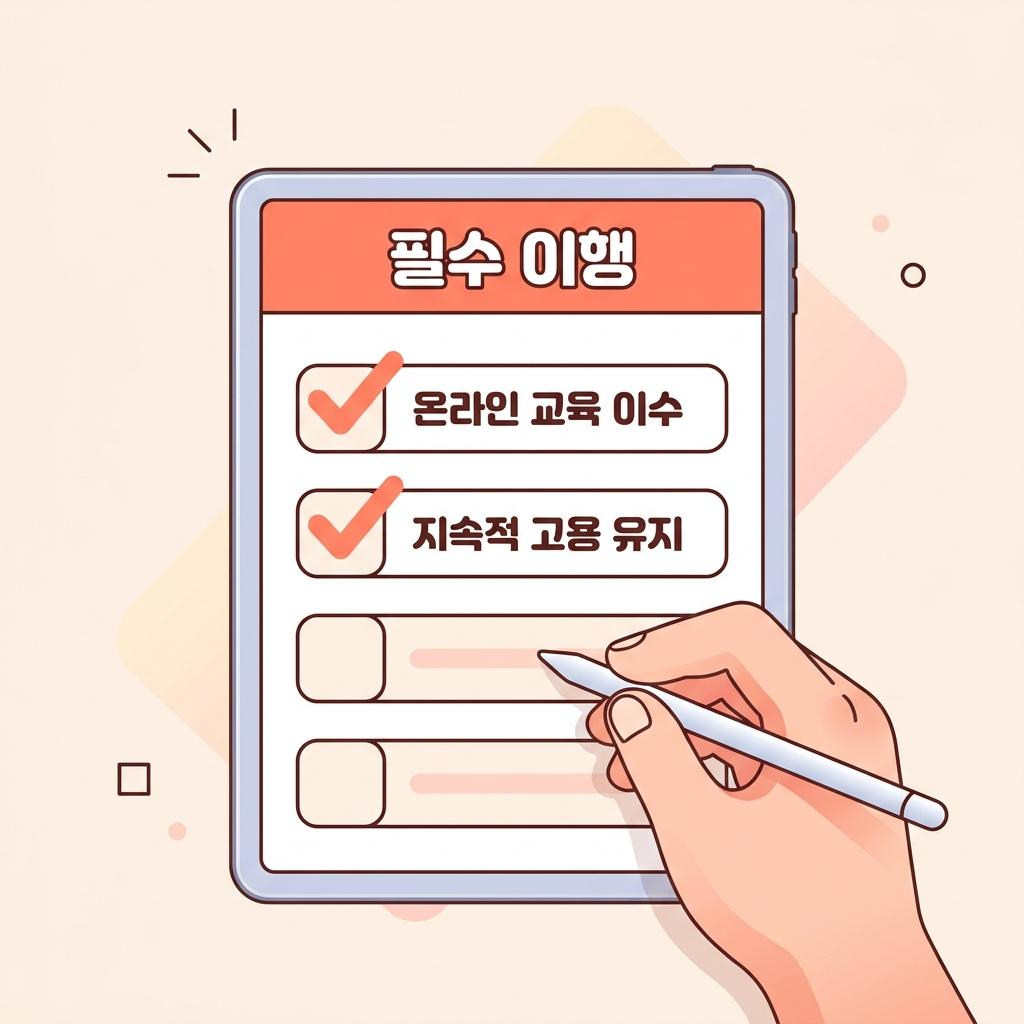 근로 유지 교육 이수 필수 단계별 체크리스트