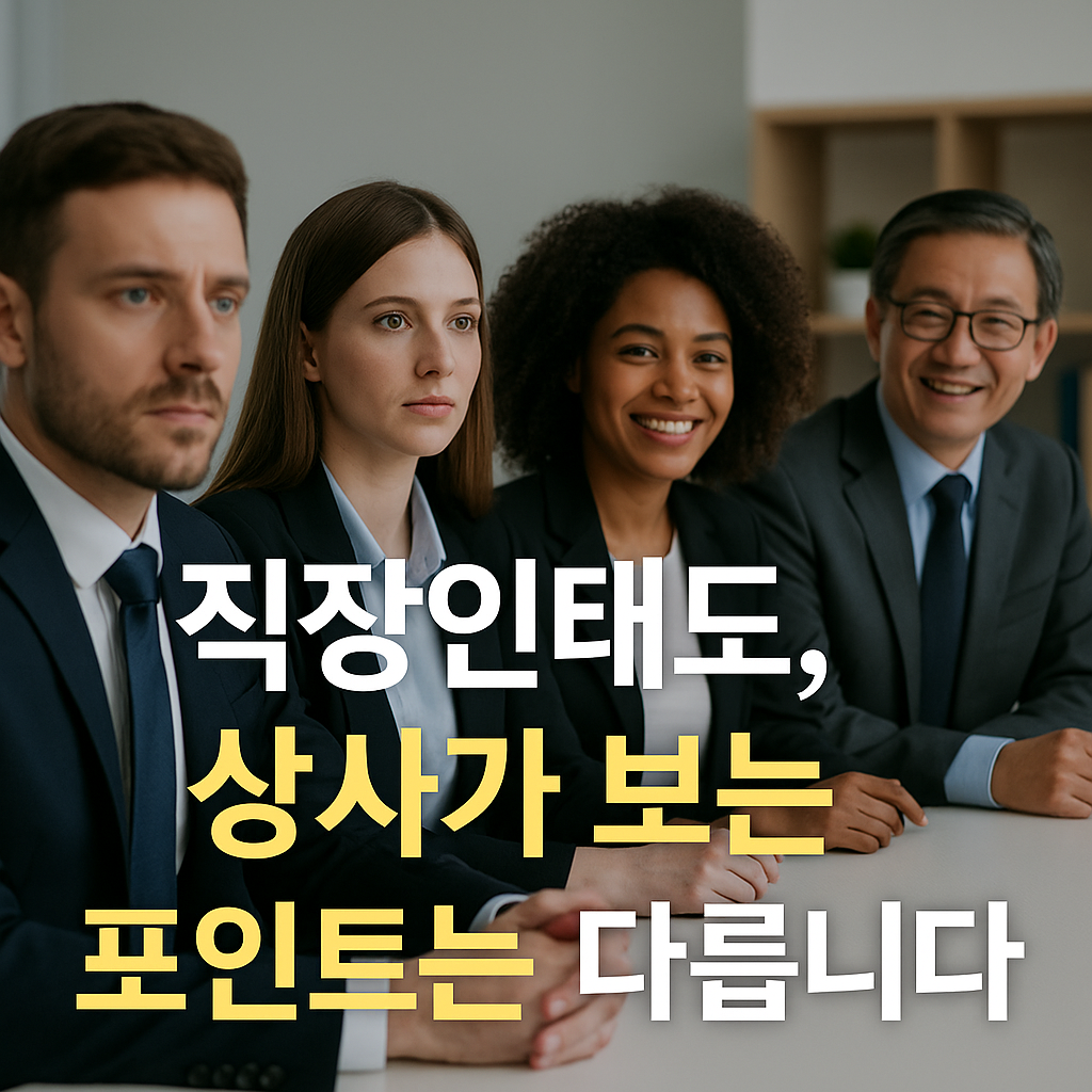 회의 중 진지하게 경청하는 다양한 직장인들, 직장인태도의 중요성을 상징