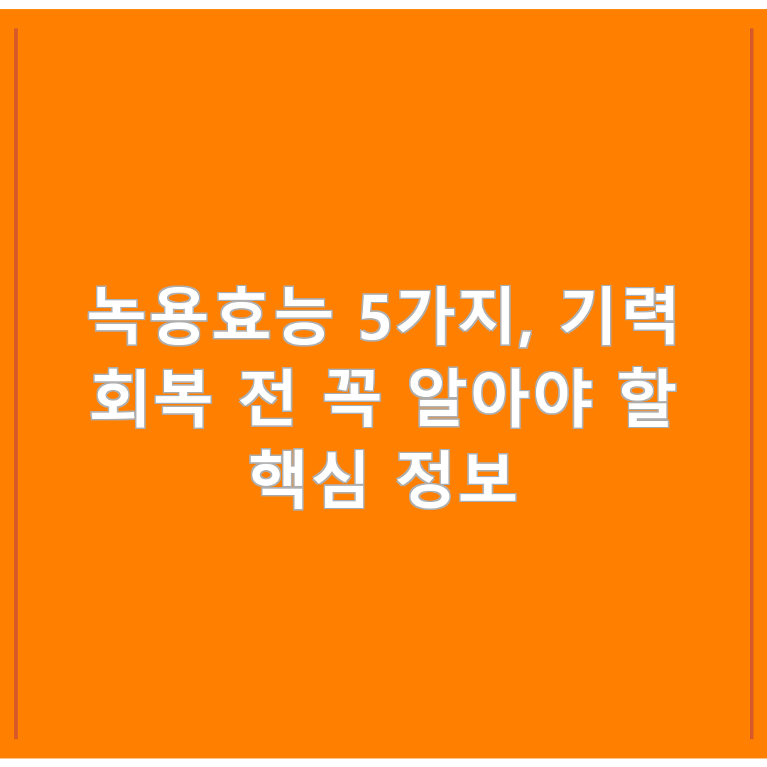 녹용효능 5가지, 기력 회복 전 꼭 알아야 할 핵심 정보