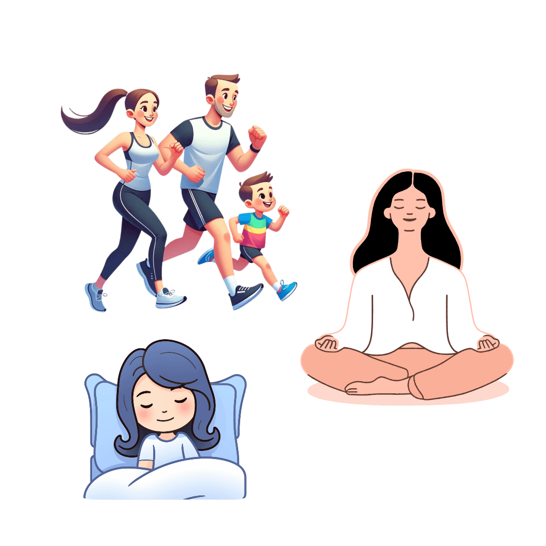 중성지방 낮추는 방법_숙면, 명상, 운동