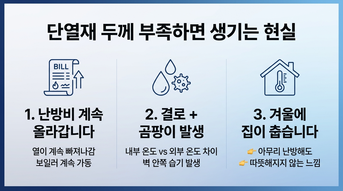 단열재 두께 부족하면 발생하는 현실