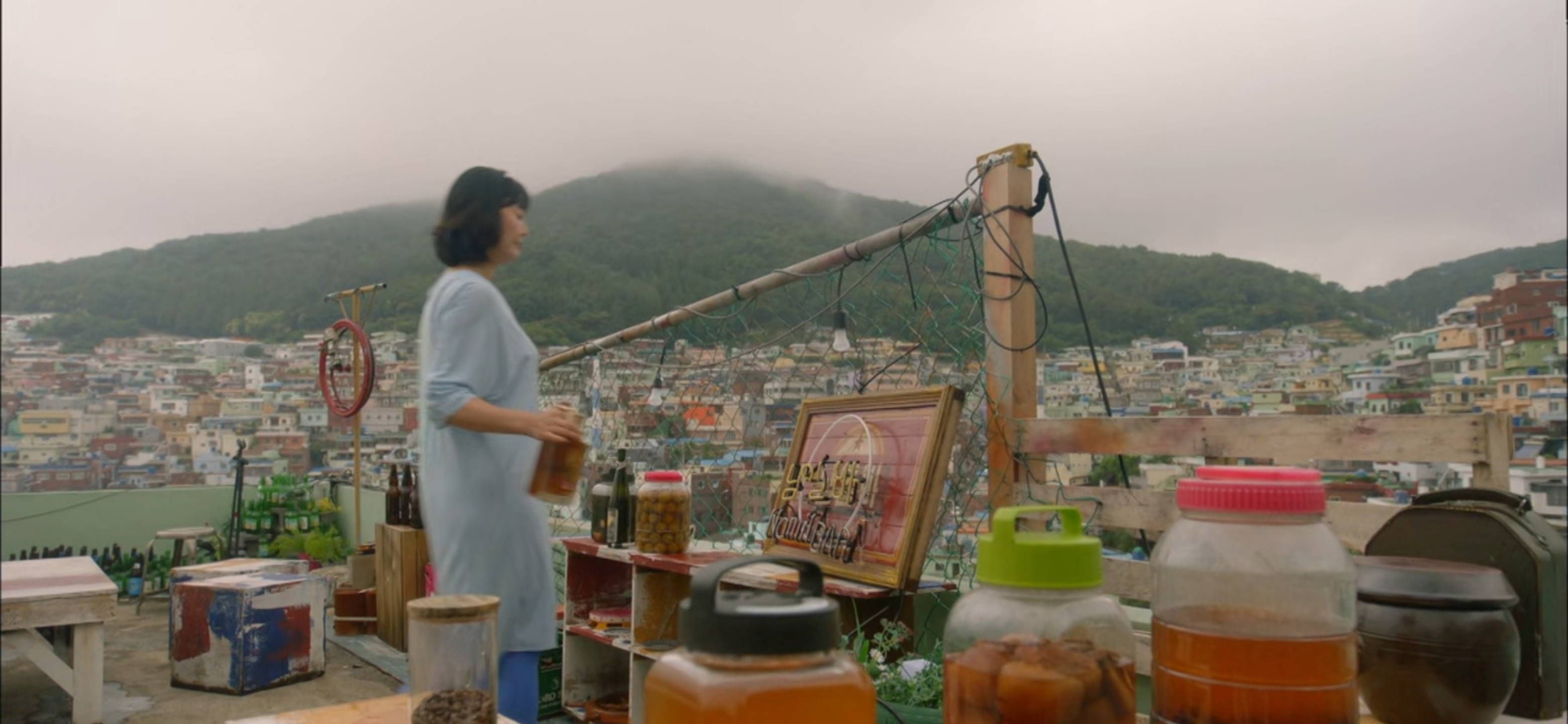 옥탑에서 보이는 호천마을 전경