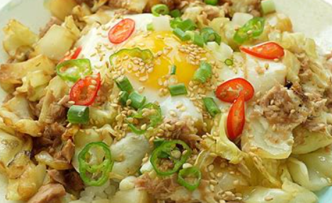 양배추참치덮밥