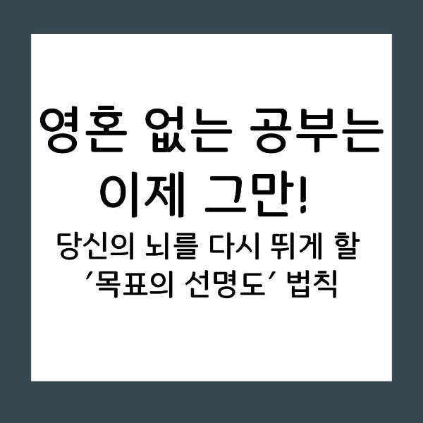 자꾸만 흐지부지되는 공부 루틴, 의지력 탓이 아닙니다. 뇌 과학이 밝혀낸 동기 부재의 시스템적 오류를 파헤치고, 공부를 노동이 아닌 즐거운 여정으로 바꾸는 3가지 핵심 목표 점검 전략을 공개합니다.