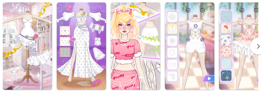 패션 테일러 옷입히기, 패션 디자인 게임 앱