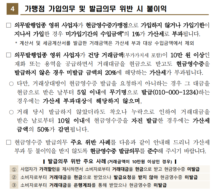 가맹점가입의무위반불이익