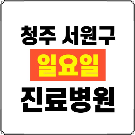 청주시 서원구 일요일 진료병원 찾기 ❘ 24시 휴일 주말 응급 야간 심야 문여는 병원