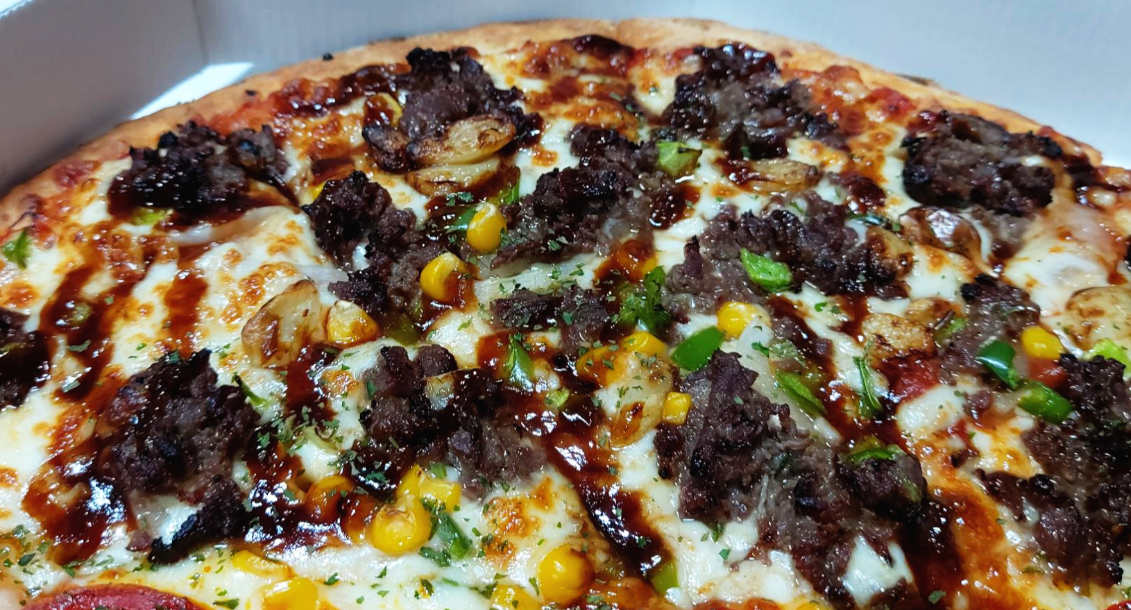 통마늘불고기 피자 반올림피자샵 통마늘불고기 피자