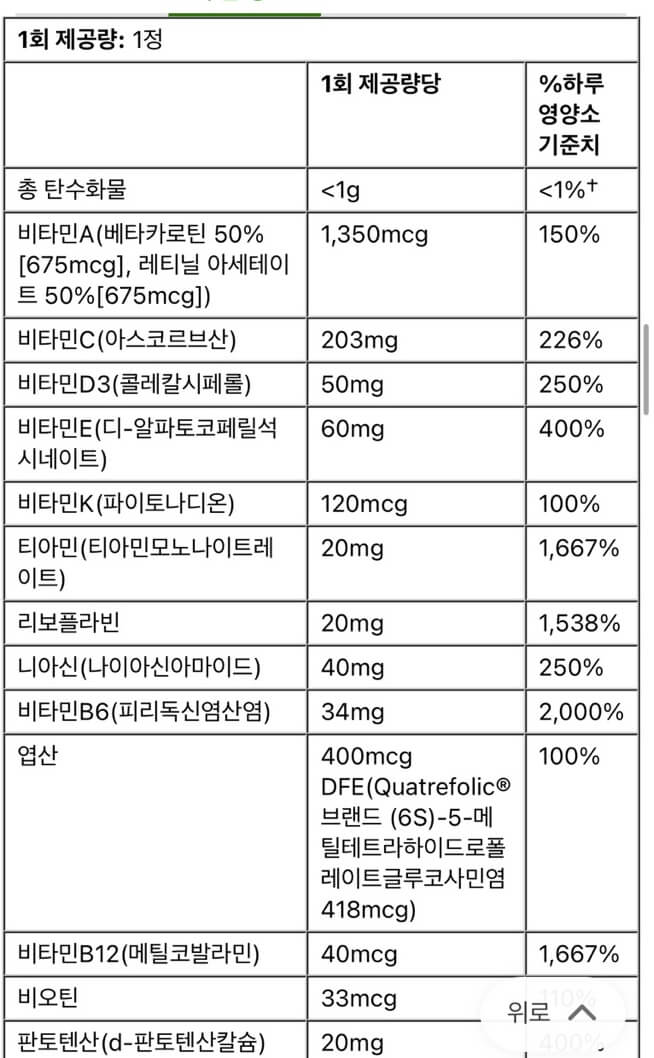 얼라이브 남성 좋합비타민