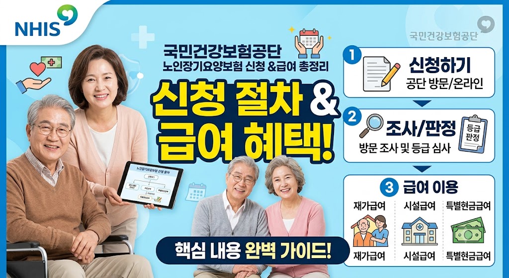 노인장기요양보험 신청 서류와 등급 판정 기준표