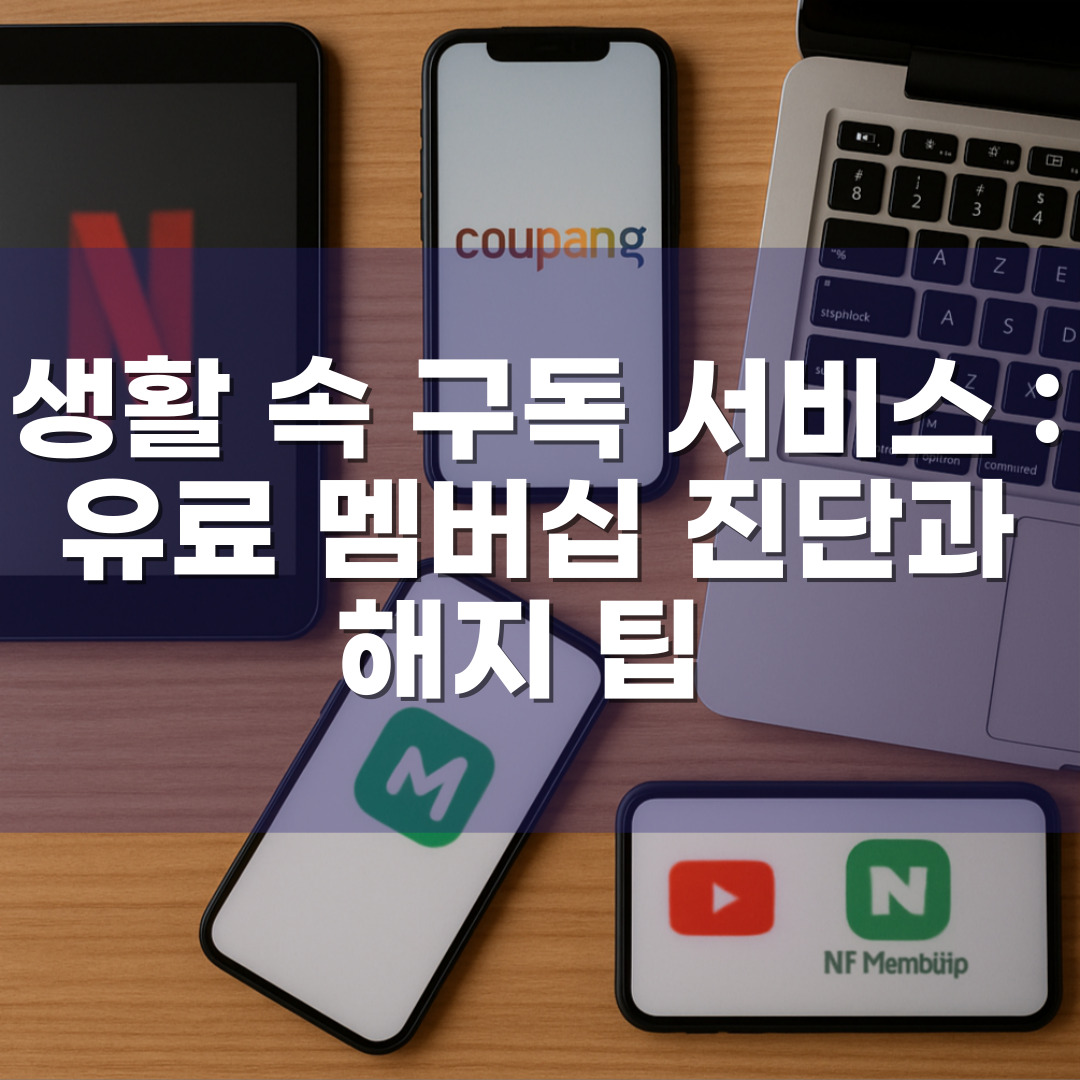 생활 속 구독 서비스 정리: 유료 멤버십 진단과 해지 팁