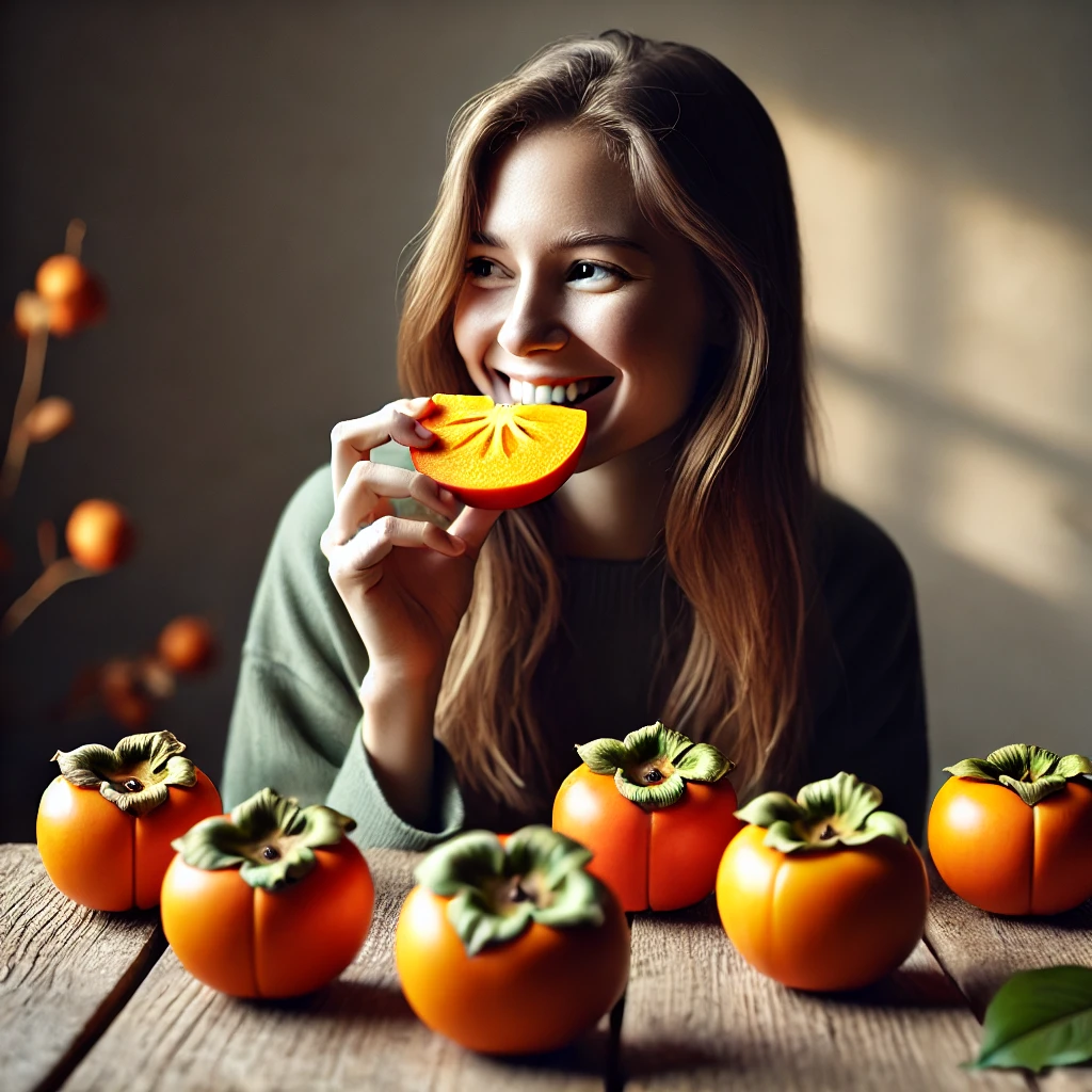 단감-먹는-여자