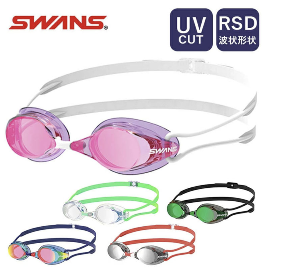 스완스 수경 SR-7M 미러 노패킹 경기용 수경