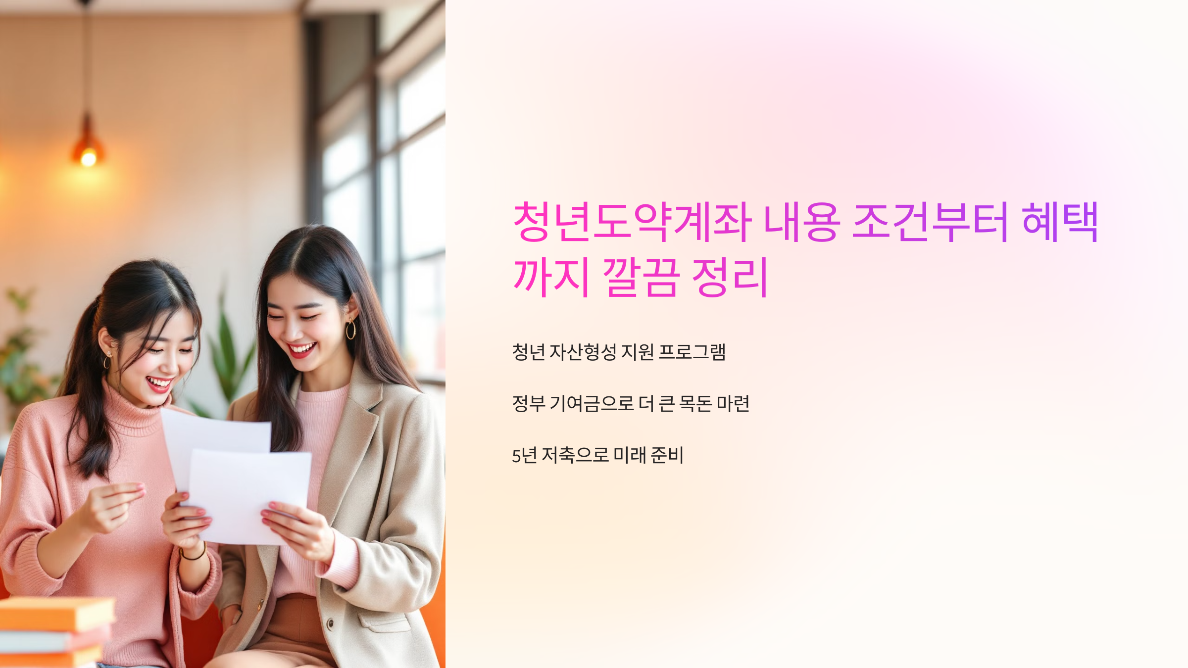 청년도약계좌 내용 조건부터 혜택까지 깔끔 정리