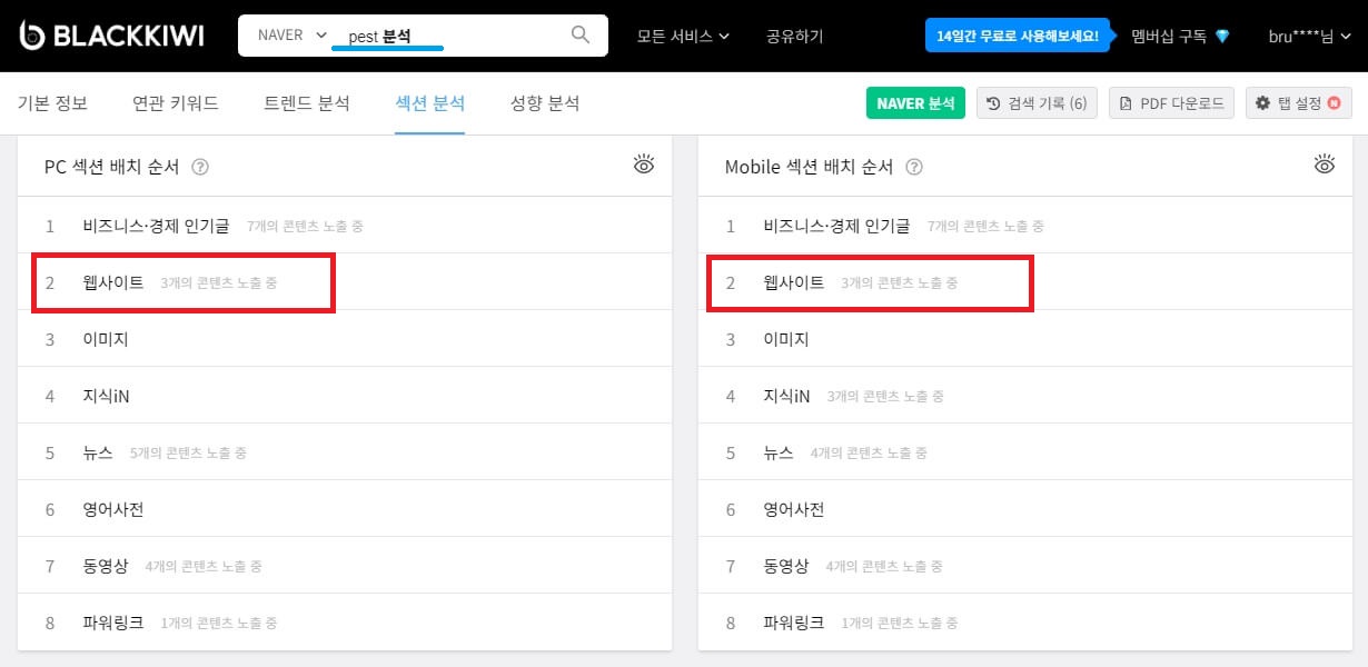 네이버-섹션배치순서-확인