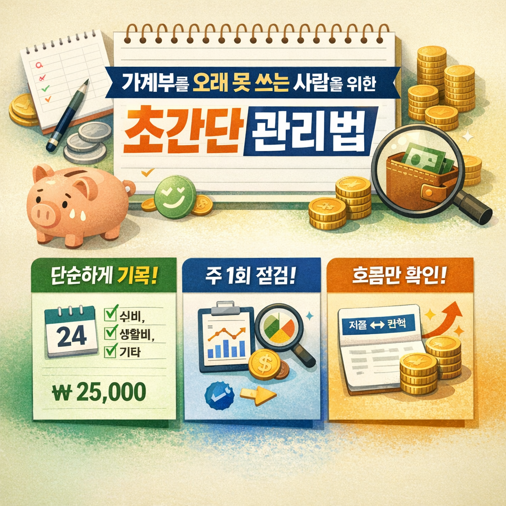 가계부를 오래 못 쓰는 사람을 위한 초간단 관리법