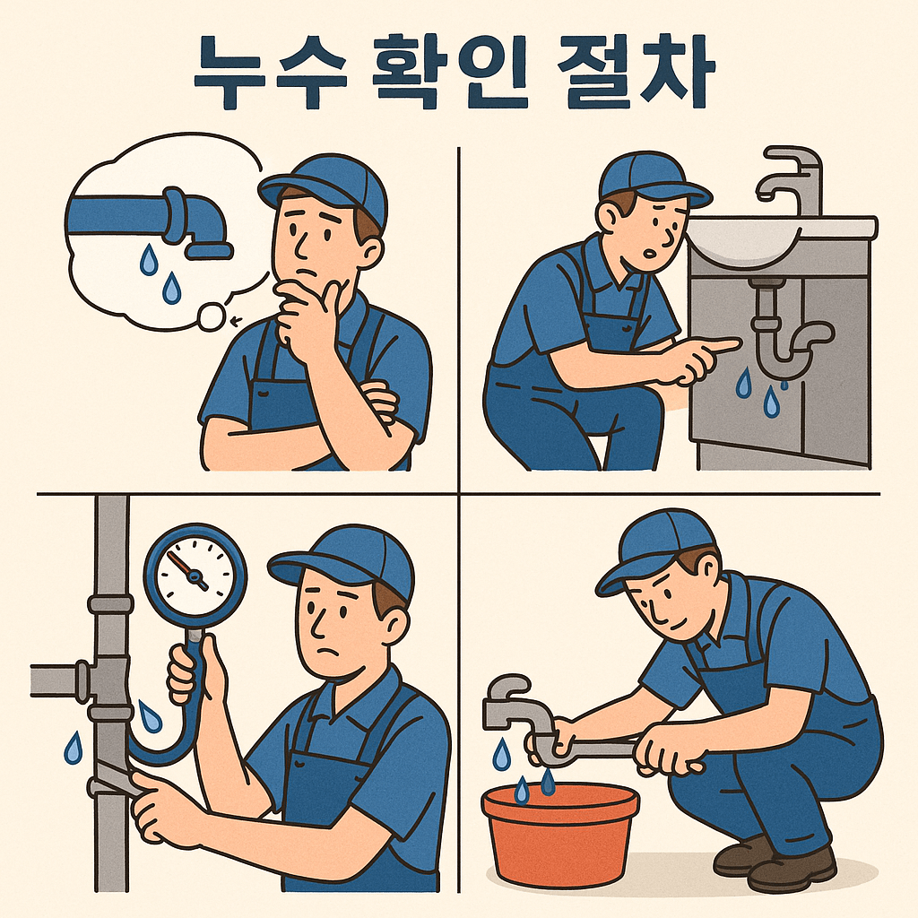 누수 확인 절차