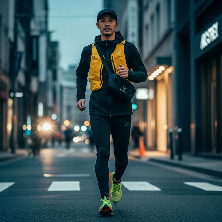 남자 고프코어 러닝룩