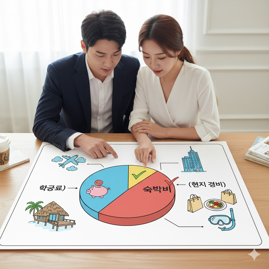 신혼여행 예산 배분을 고민하고 있는 예비부부