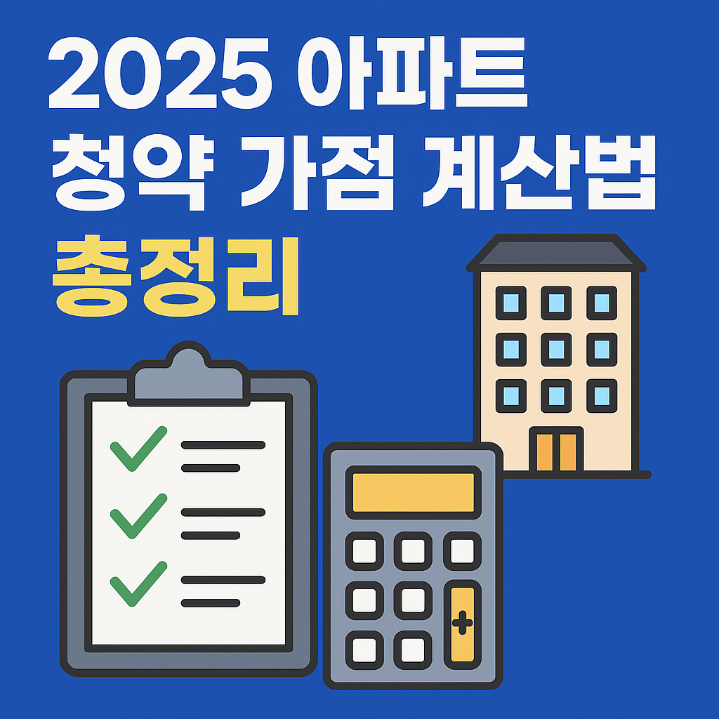 2025 아파트 청약 가점 계산법 총정리