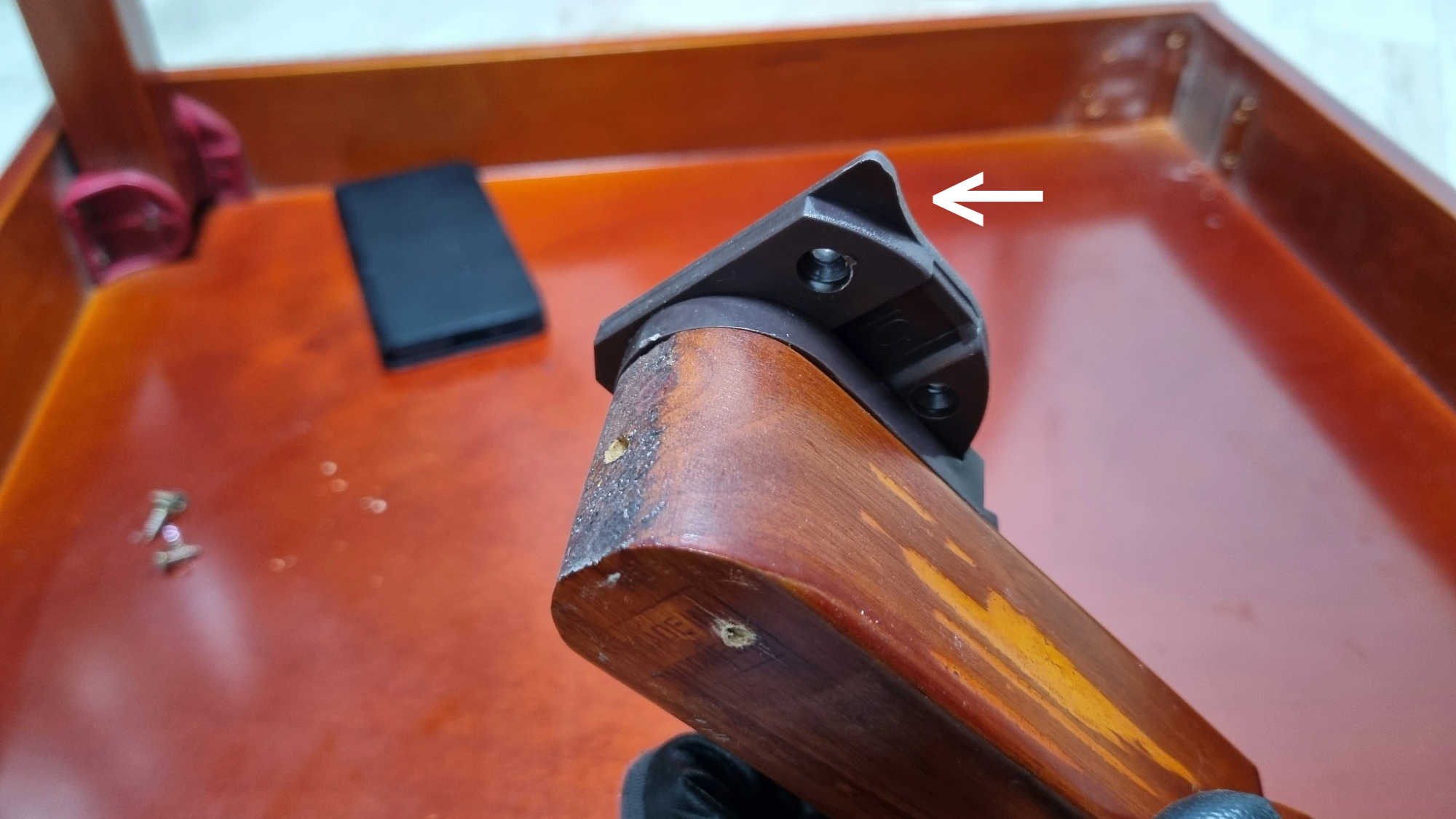 연결 부품 고정 모습