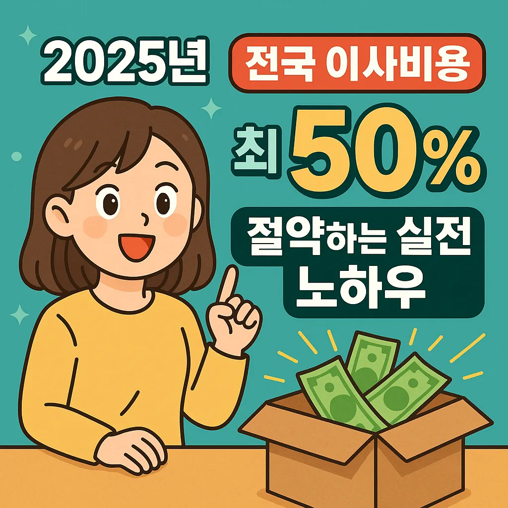 2025년 전국 이사비용 최대 50% 절약하는 실전 노하우