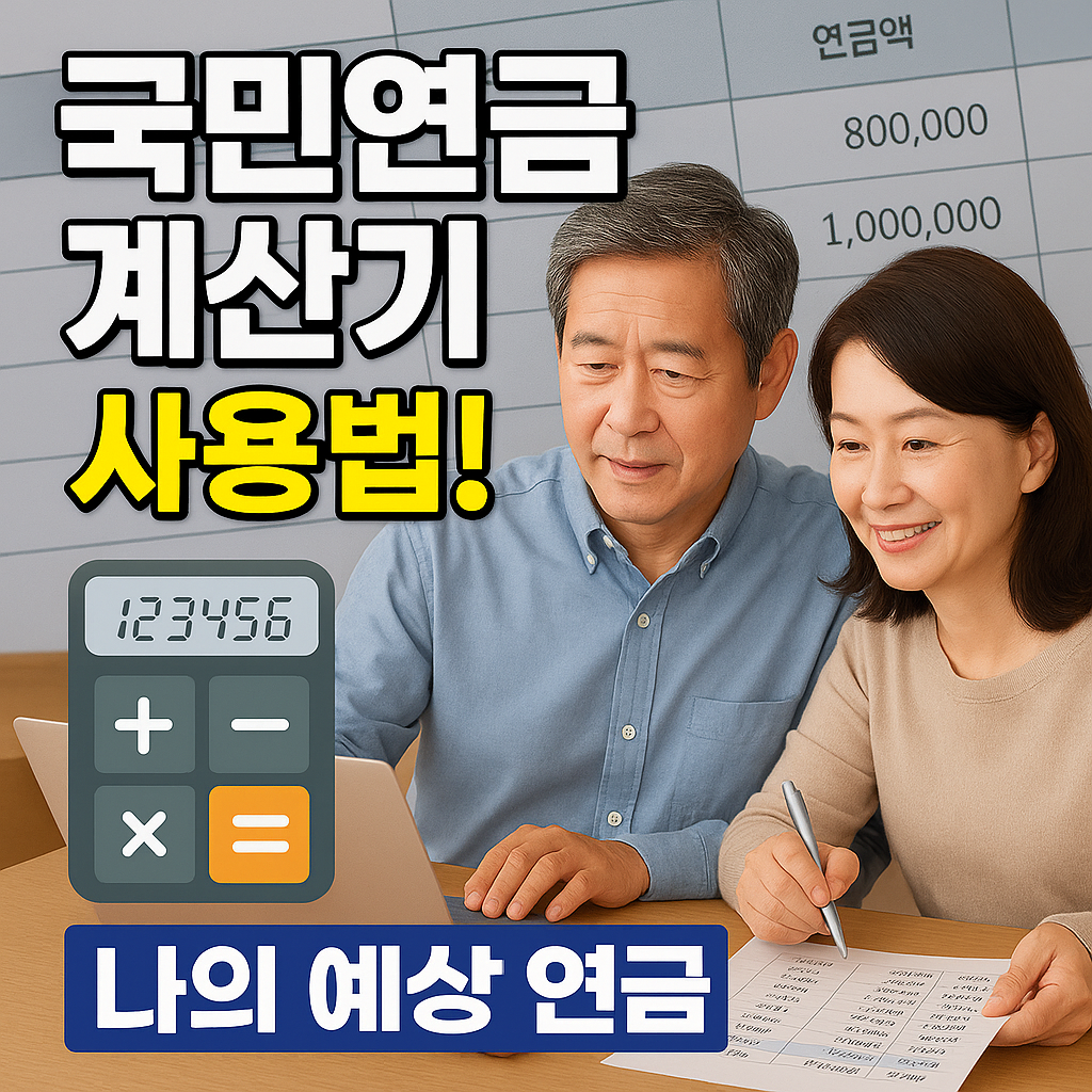 국민연금 수령액 계산기 사용법! 나의 예상 연금 지금 확인해보세요