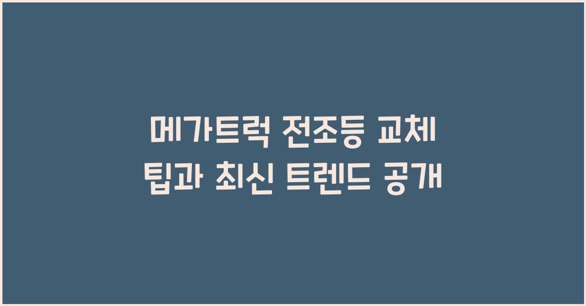 메가트럭 전조등 교체