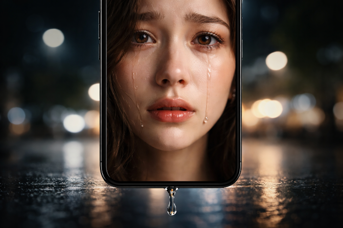 세로형 화면에 꽉 찬 인물의 감정 연기와 입체적인 시각 효과