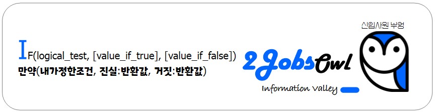 엑셀 IF함수 사용하기 - IF함수 설명 상세