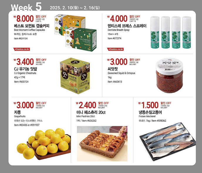 코스트코 매장할인 week5