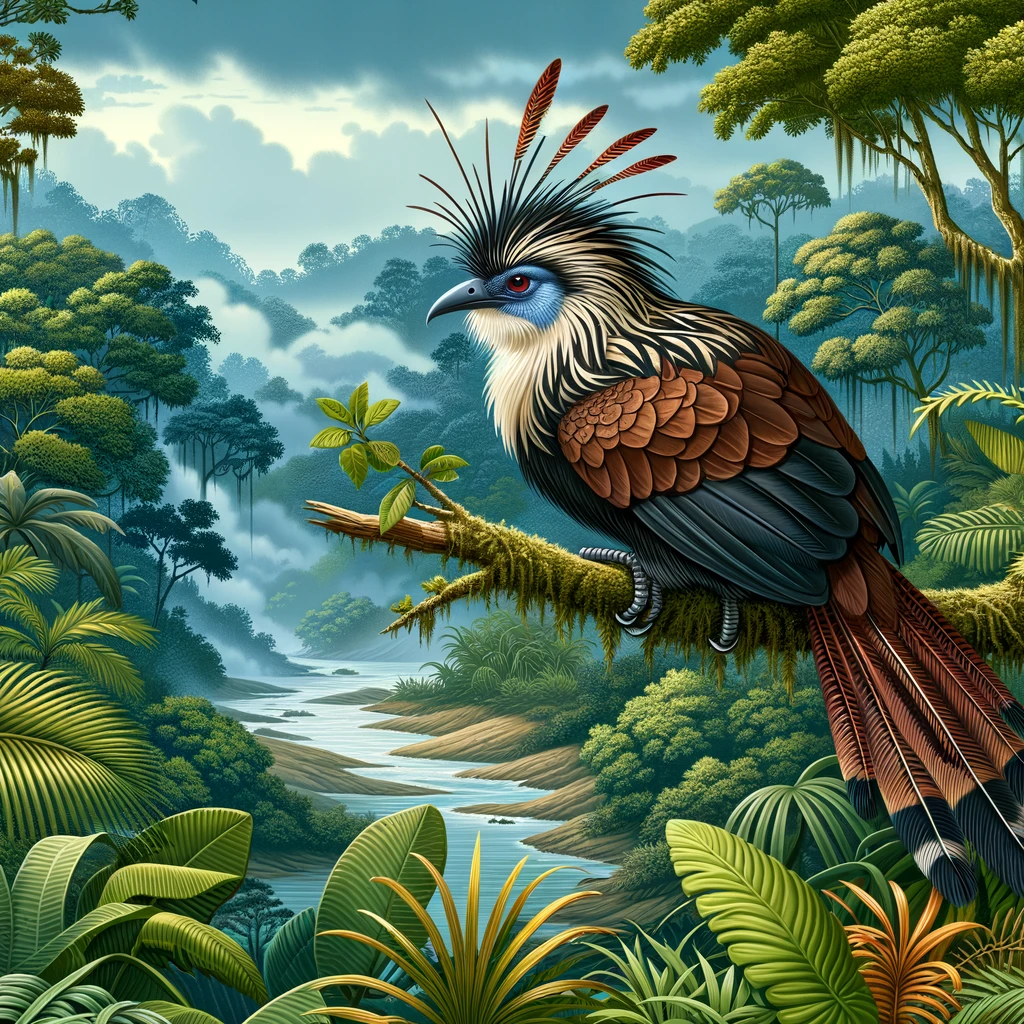 [새 백과] 호아친 Hoatzin (Opisthocomus hoazin)