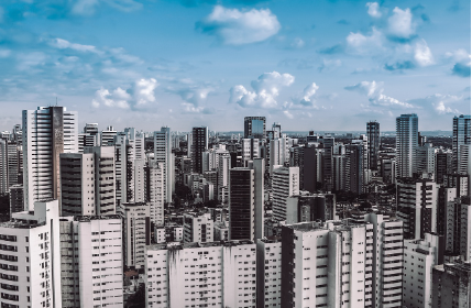 아파트 밀집지역의 모습