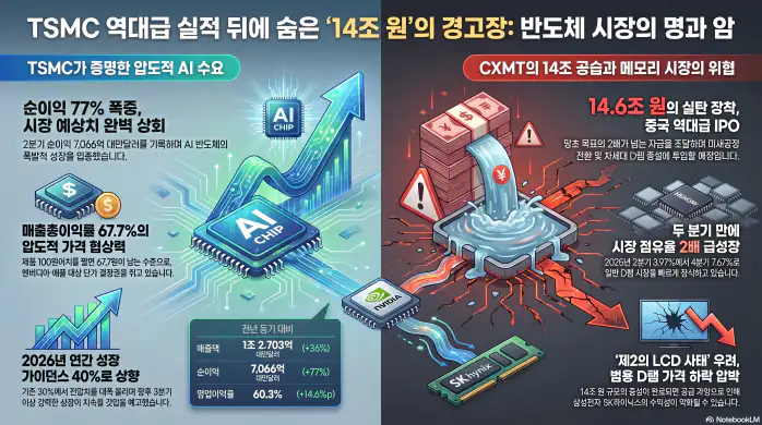 TSMC 2분기 실적 쉽게 이해하기, 창신메모리(CXMT) 14조 실탄이 글로벌 D램 시장에 던지는 신호