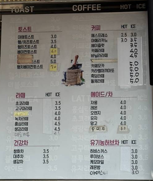 메뉴판