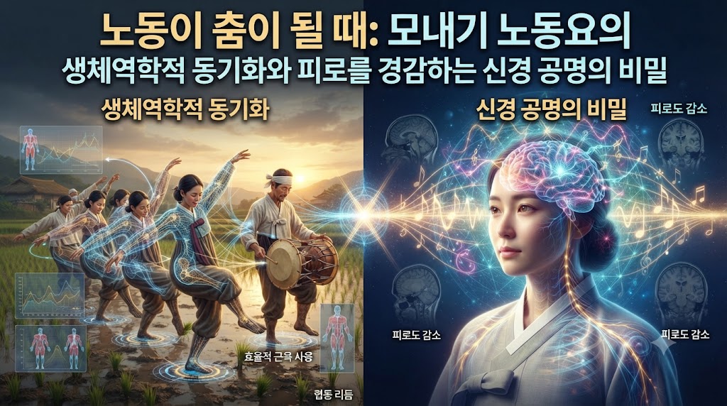 노동이 춤이 될 때: 모내기 노동요의 생체역학적 동기화와 피로를 경감하는 신경 공명의 비밀