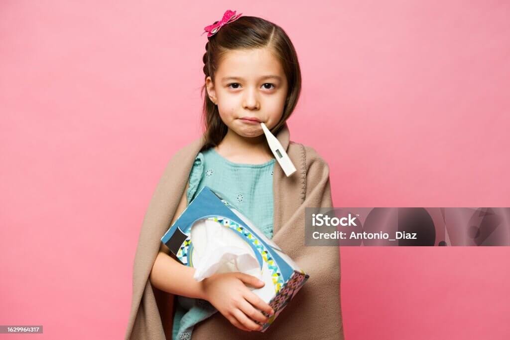 폐렴에 걸린 어린이