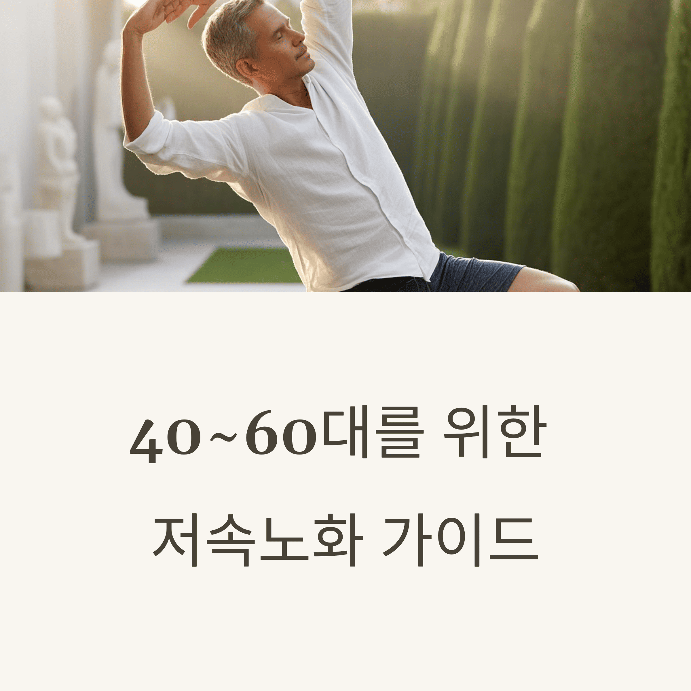 저속 노화(느리게 늙기) 실천 가이드
