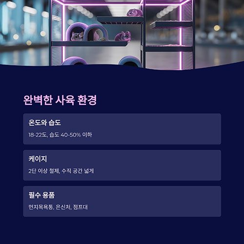 살기 좋은 사육 환경은?