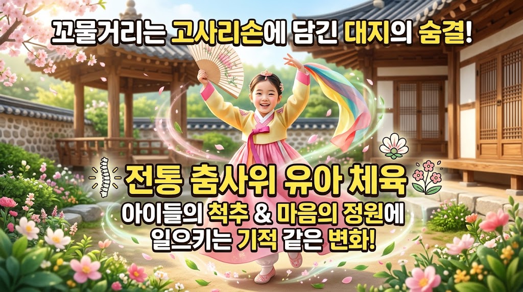꼬물거리는 고사리손에 담긴 대지의 숨결: 전통 춤사위 유아 체육이 아이들의 척추와 마음의 정원에 일으키는 기적 같은 변화